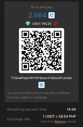 Step 3: Open your crypto wallet and scan the QR code.