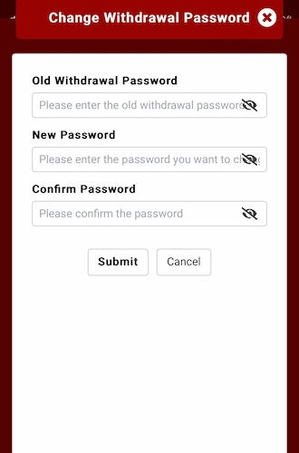 Step 3: Set a new withdrawal password and confirm it again.